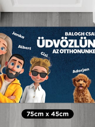 Személyre szabható lábtörlő - Otthon, de aranyos