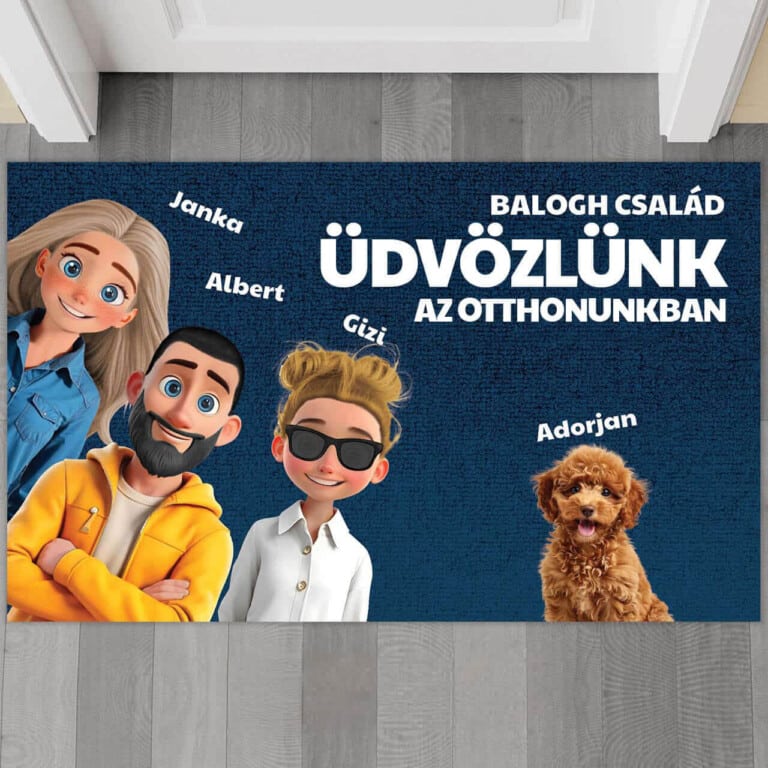 Személyre szabható lábtörlő - Otthon, de aranyos