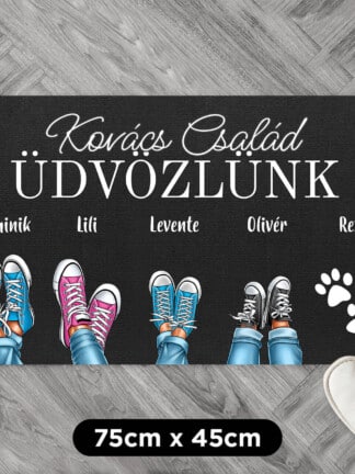 Személyre szabott lábtörlő - Családtagok cipői