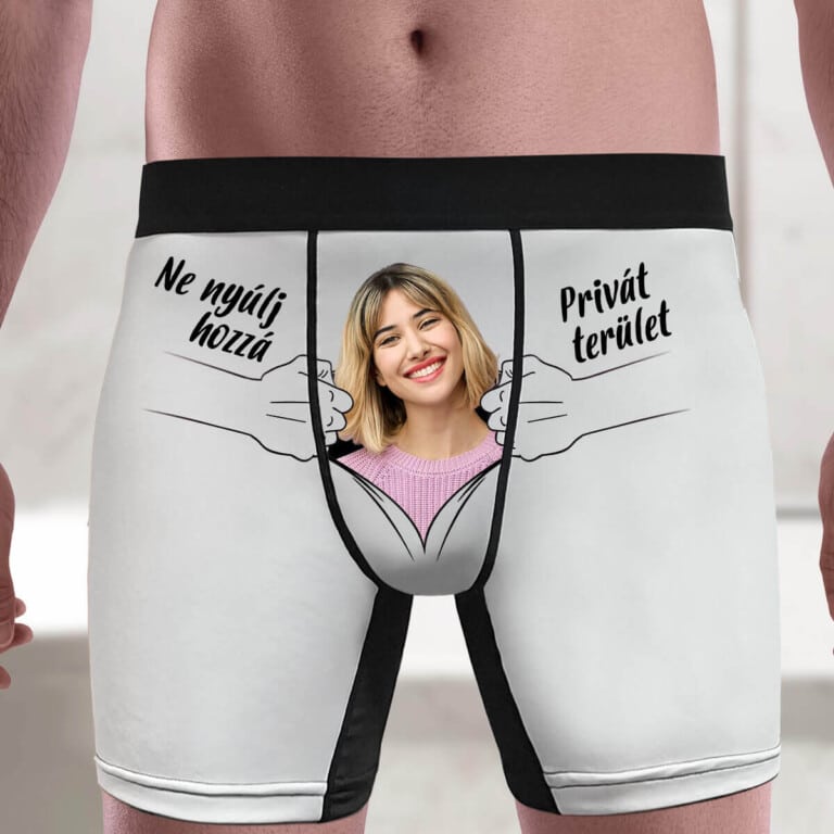 Személyre szabott fotós boxeralsó (Az ajándék, ami mindent visz!)