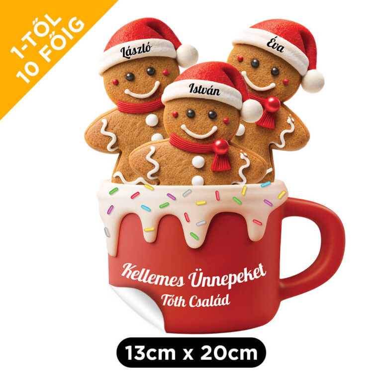 Személyre szabott matrica - Karácsonyi sütik