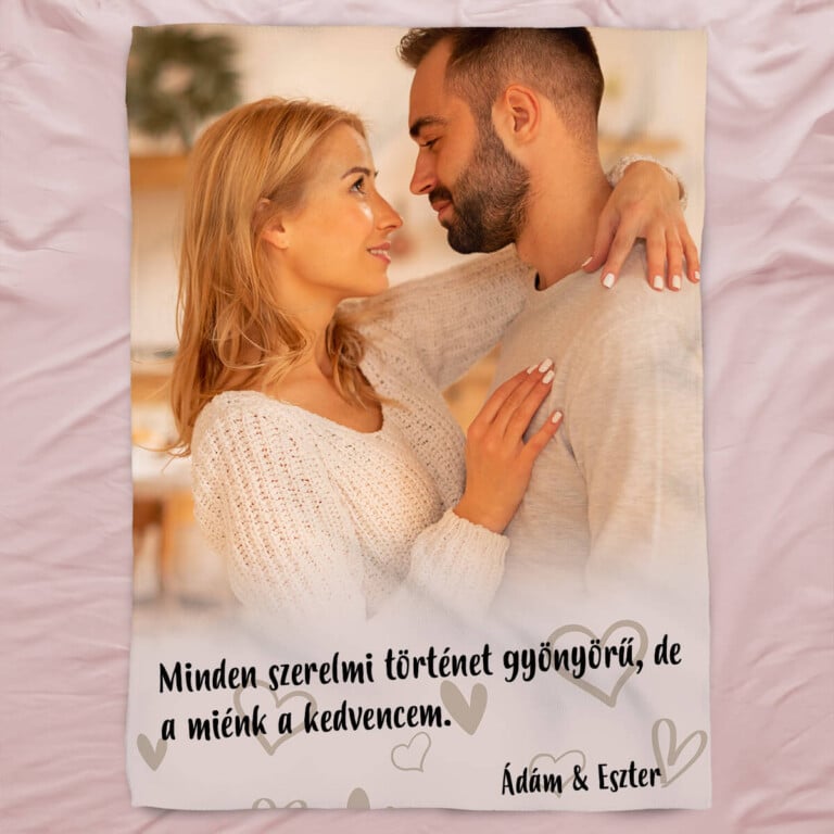 Személyre szabott takaró – A mi szerelmünk