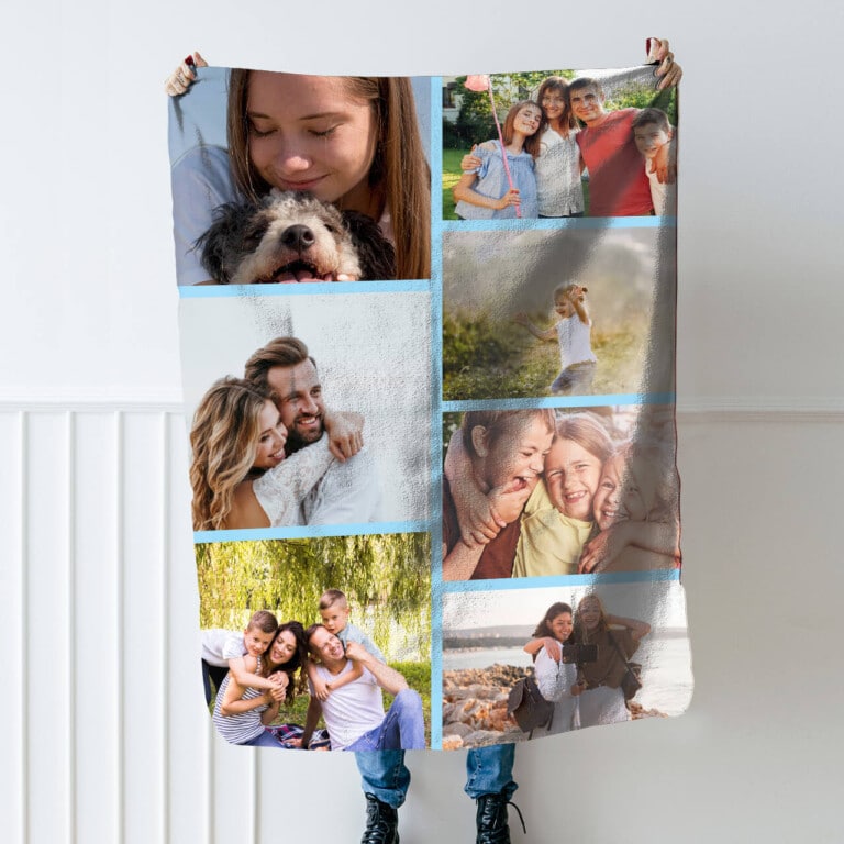 Személyre szabott kollázs takaró
