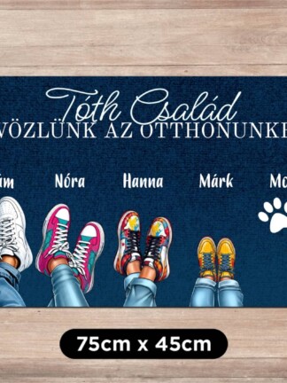 Személyre szabott lábtörlő – Menő családi sportcipő