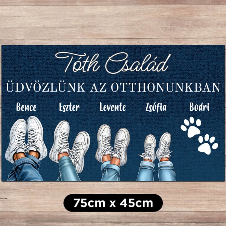 Személyre szabott lábtörlő – Menő családi sportcipő