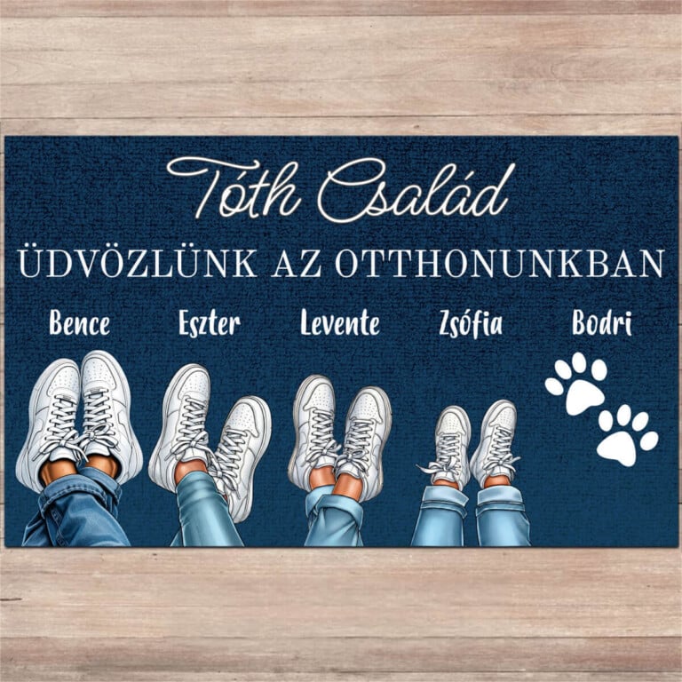 Személyre szabott lábtörlő – Menő családi sportcipő