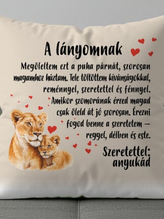 Személyre szabott párna – A lányomnak