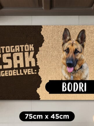 Személyre szabott lábtörlő – Látogatók csak engedéllyel