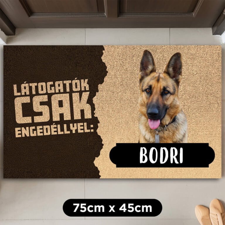 Személyre szabott lábtörlő – Látogatók csak engedéllyel