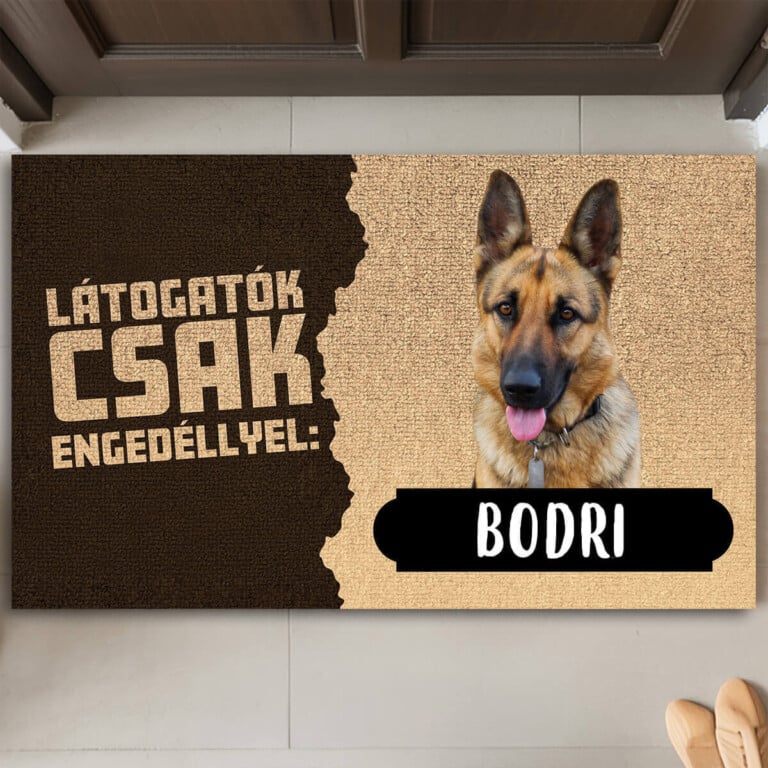 Személyre szabott lábtörlő – Látogatók csak engedéllyel