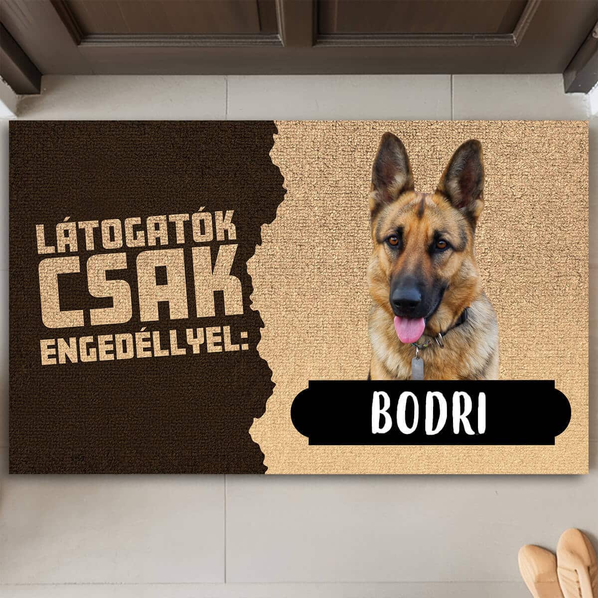 Személyre szabott lábtörlő – Látogatók csak engedéllyel