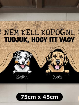 Személyre szabott lábtörlő a kutyáddal