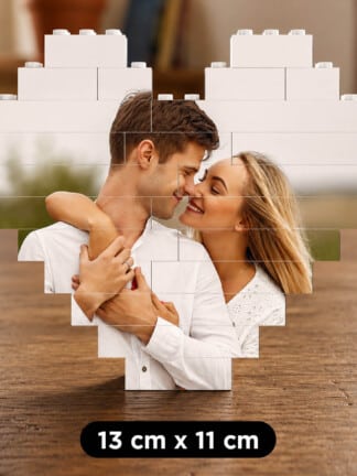 Egyedi Fényképes Szív Építőkocka Puzzle