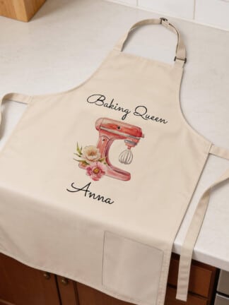 Személyre szabott kötény – Baking queen
