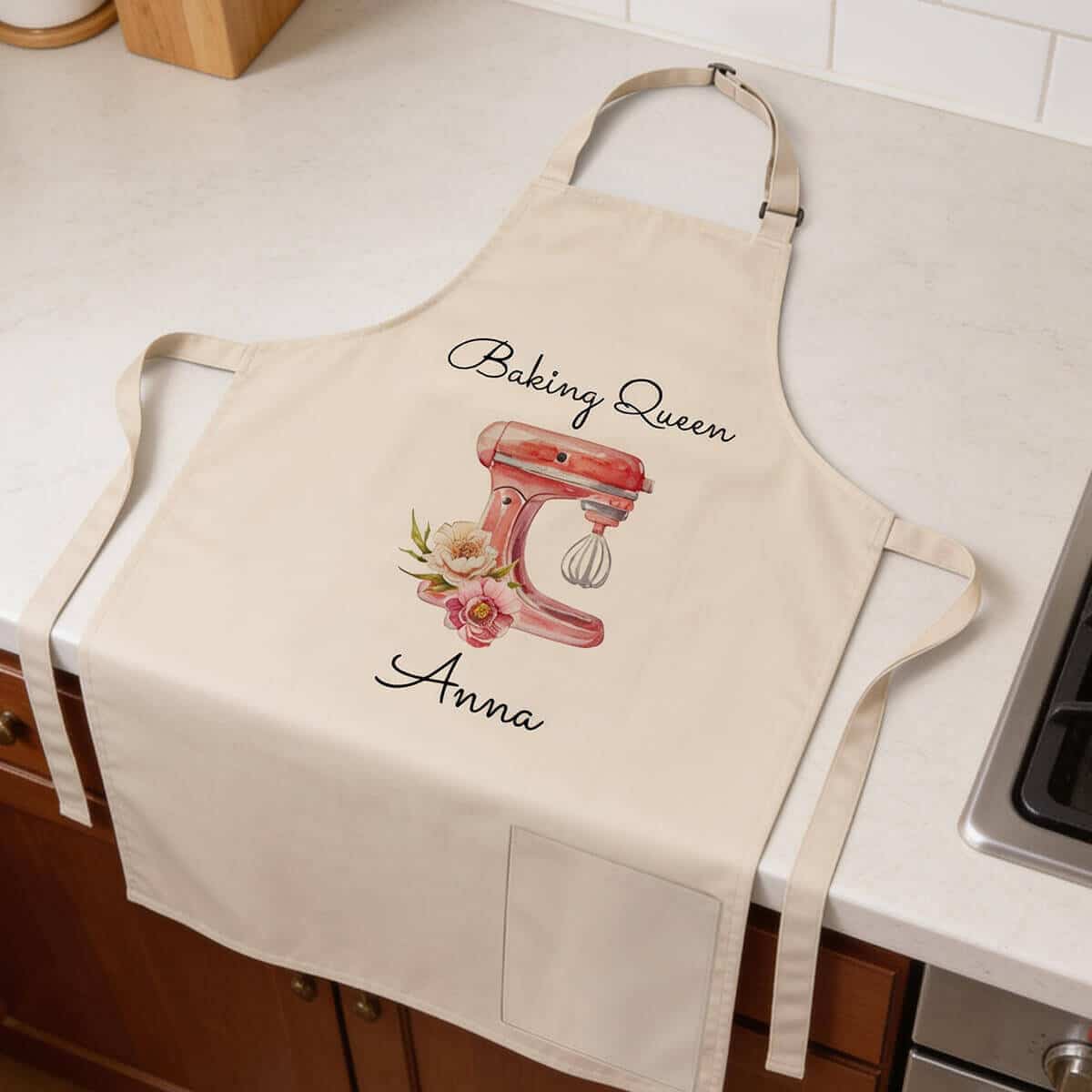 Személyre szabott kötény – Baking queen